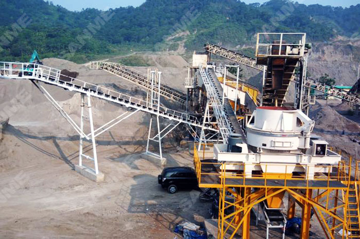 印尼时产100吨安山岩制砂生产线
