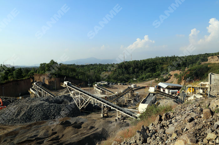 豪瑞印尼时产300吨安山岩制砂生产线